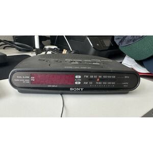Sony Dream Machine Dual Alarm AM/FM Alarm Clock‎ Radio ICF-C390 Black